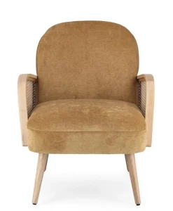 Poltrone E Chaise Longue>Bizzotto POLTRONA IN LEGNO SENAPE - DALIDA
