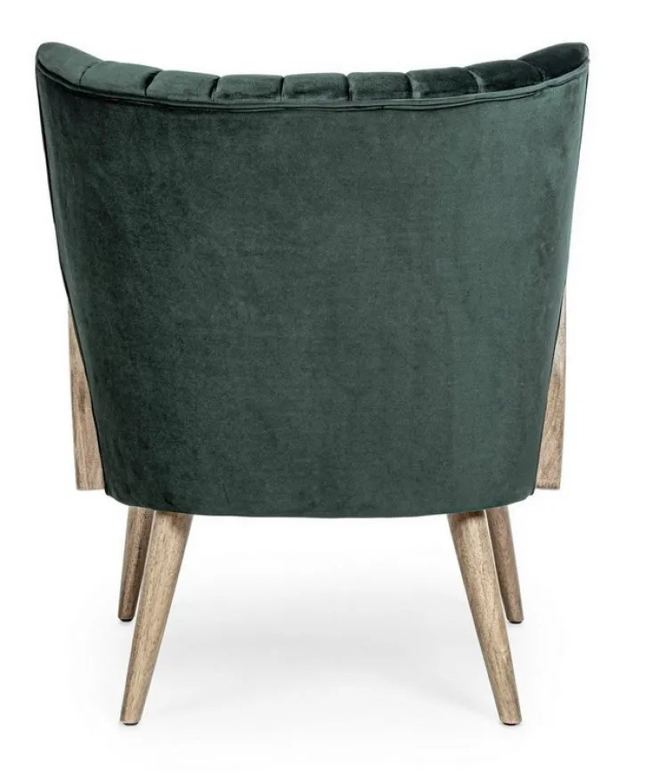 Poltrone E Chaise Longue>Bizzotto POLTRONA IN LEGNO VERDE - VIRNA