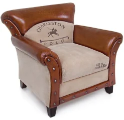 Poltrone E Chaise Longue>Bizzotto POLTRONA IN PELLE - CHARLESTON