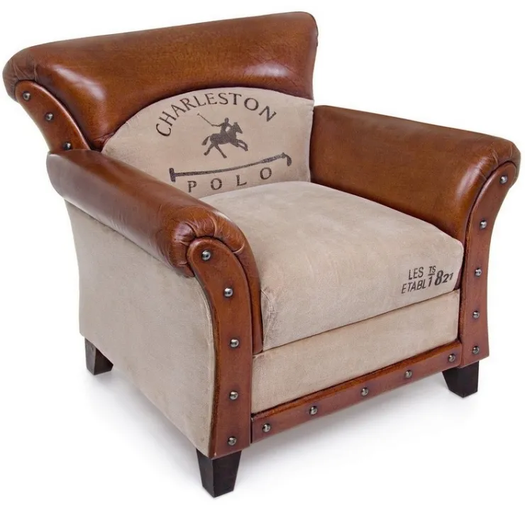 Poltrone E Chaise Longue>Bizzotto POLTRONA IN PELLE - CHARLESTON