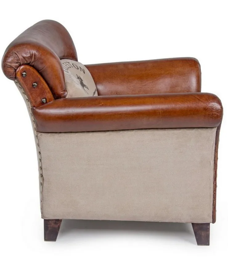 Poltrone E Chaise Longue>Bizzotto POLTRONA IN PELLE - CHARLESTON
