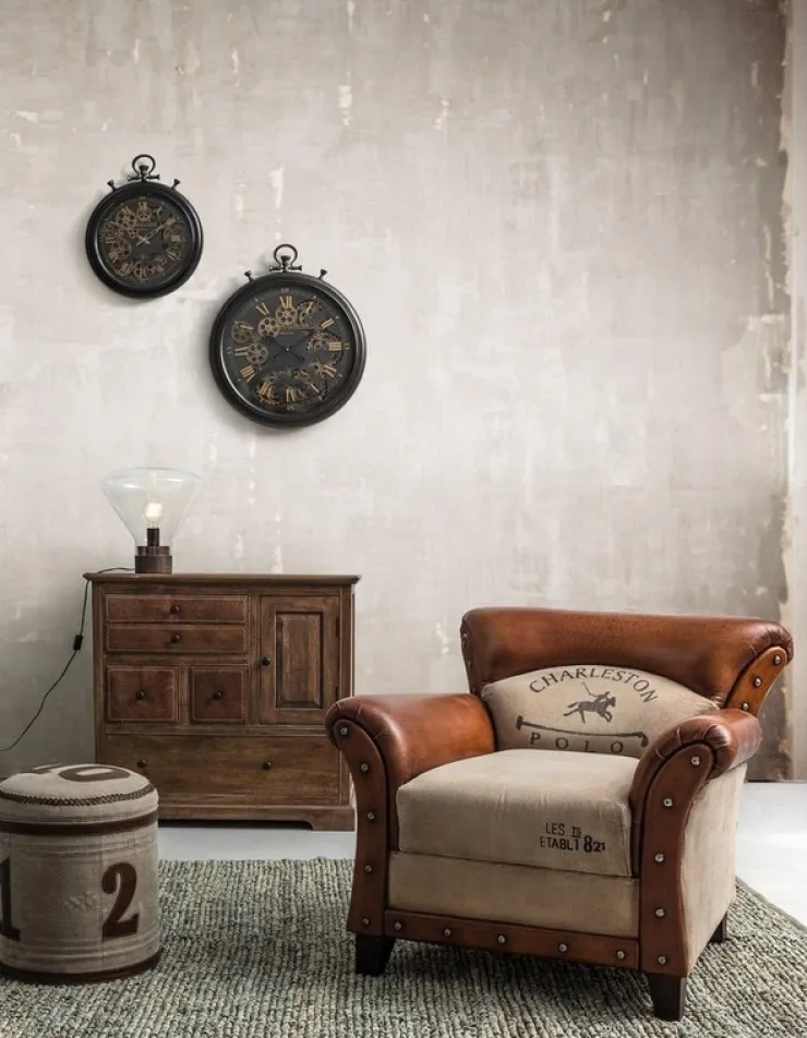 Poltrone E Chaise Longue>Bizzotto POLTRONA IN PELLE - CHARLESTON