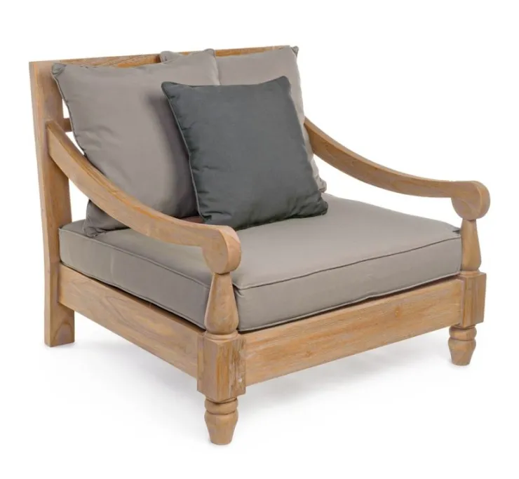 Poltrone>Bizzotto POLTRONA IN TEAK SFODERABILE - BALI FSC