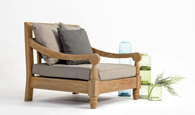 Poltrone>Bizzotto POLTRONA IN TEAK SFODERABILE - BALI FSC