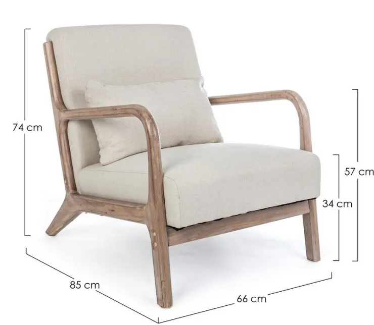 Poltrone E Chaise Longue>Bizzotto POLTRONA IN TESSUTO - ANCILLA