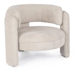 Poltrone E Chaise Longue>Bizzotto POLTRONA IN TESSUTO BEIGE - AISHA