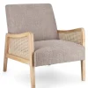 Poltrone E Chaise Longue>Bizzotto POLTRONA IN TESSUTO BIANCO GRIGIO - DEANNA