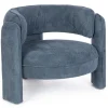 Poltrone E Chaise Longue>Bizzotto POLTRONA IN TESSUTO BLU - AISHA
