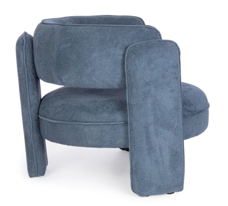 Poltrone E Chaise Longue>Bizzotto POLTRONA IN TESSUTO BLU - AISHA