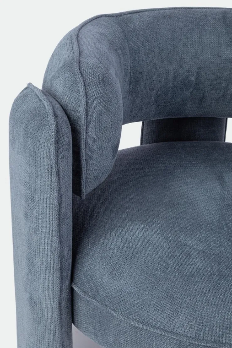 Poltrone E Chaise Longue>Bizzotto POLTRONA IN TESSUTO BLU - AISHA