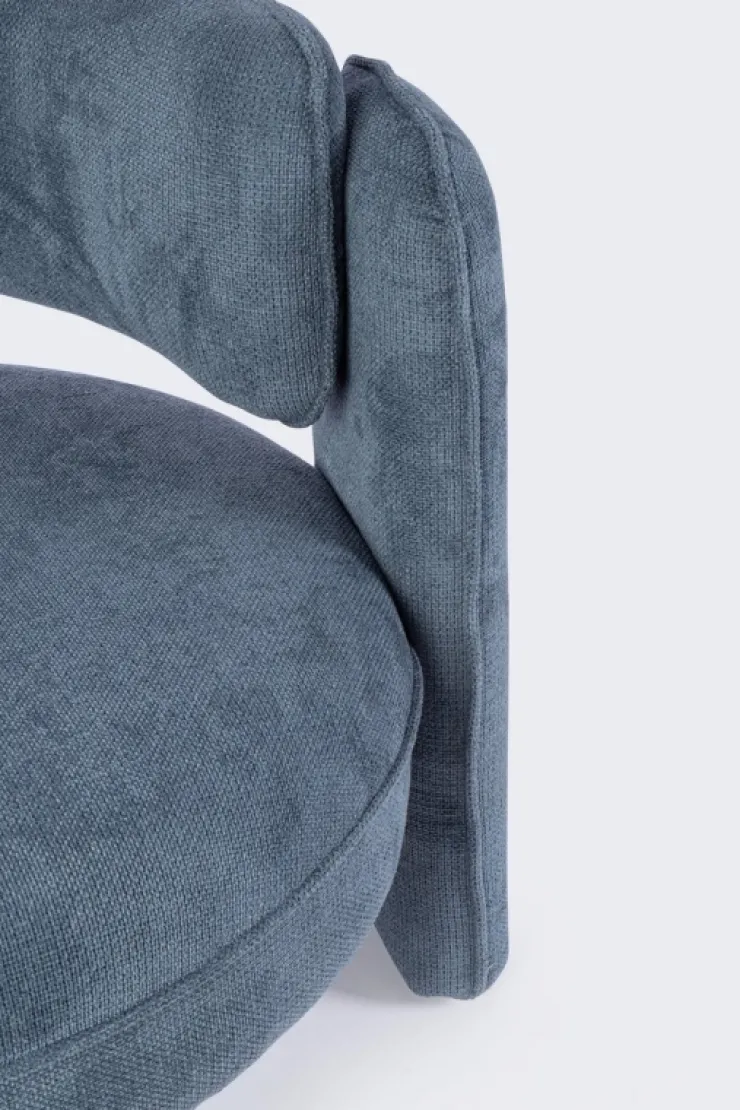 Poltrone E Chaise Longue>Bizzotto POLTRONA IN TESSUTO BLU - AISHA
