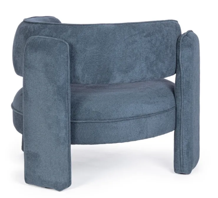 Poltrone E Chaise Longue>Bizzotto POLTRONA IN TESSUTO BLU - AISHA