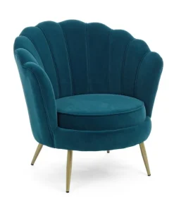 Poltrone E Chaise Longue>Bizzotto POLTRONA IN VELLUTO BLU - GILIOLA