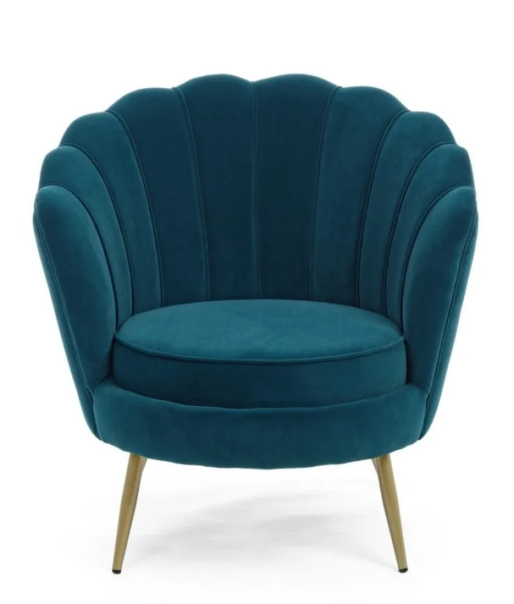 Poltrone E Chaise Longue>Bizzotto POLTRONA IN VELLUTO BLU - GILIOLA