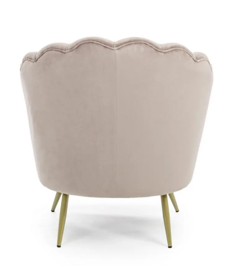 Poltrone E Chaise Longue>Bizzotto POLTRONA IN VELLUTO GRIGIO CHIARO - GILIOLA