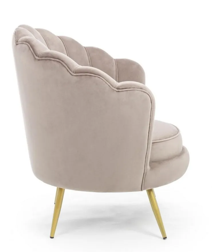 Poltrone E Chaise Longue>Bizzotto POLTRONA IN VELLUTO GRIGIO CHIARO - GILIOLA