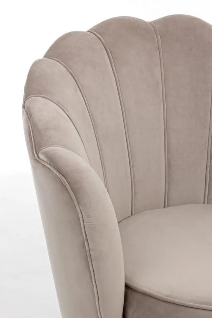 Poltrone E Chaise Longue>Bizzotto POLTRONA IN VELLUTO GRIGIO CHIARO - GILIOLA