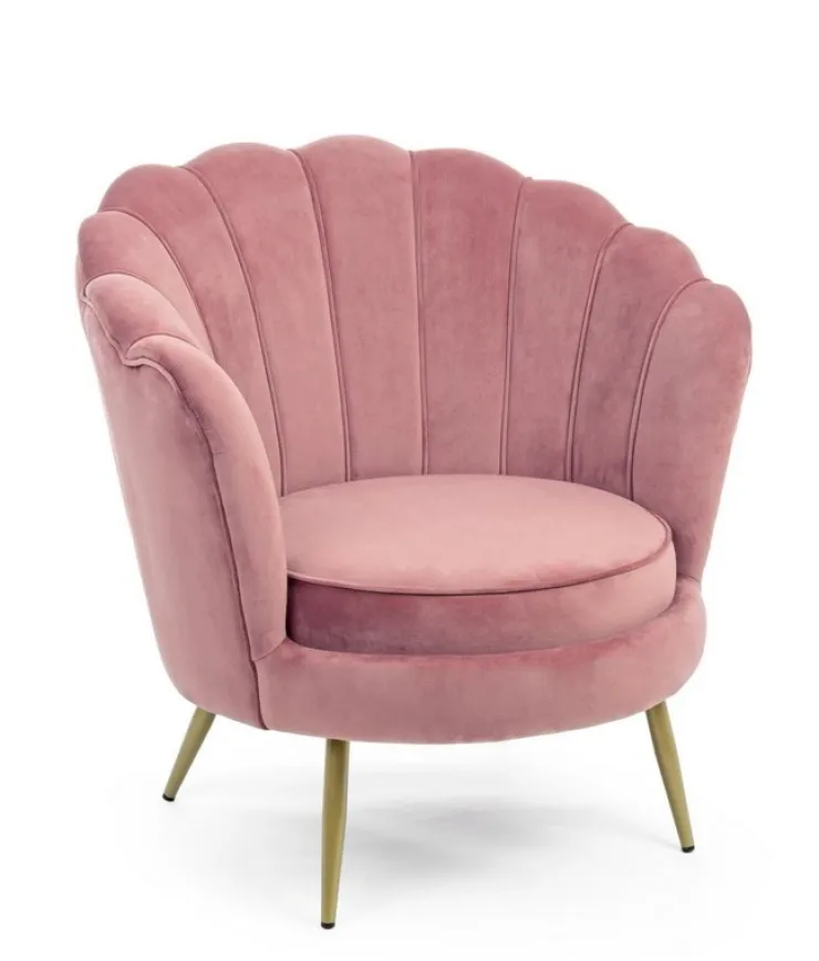 Poltrone E Chaise Longue>Bizzotto POLTRONA IN VELLUTO ROSA ANTICO - GILIOLA