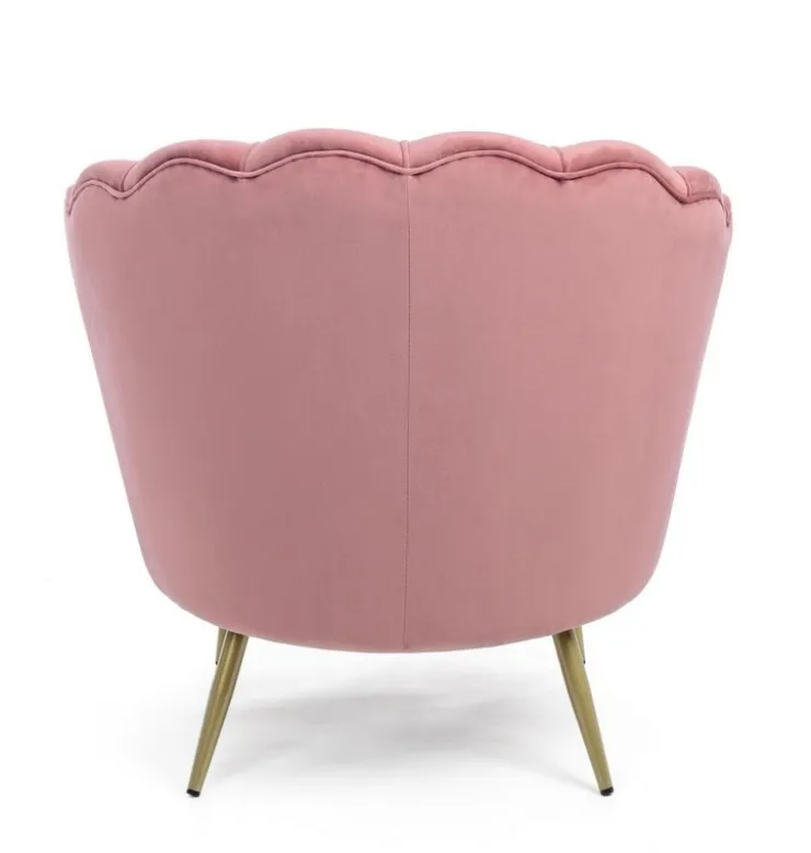 Poltrone E Chaise Longue>Bizzotto POLTRONA IN VELLUTO ROSA ANTICO - GILIOLA