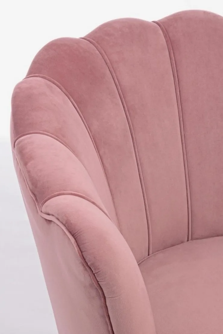 Poltrone E Chaise Longue>Bizzotto POLTRONA IN VELLUTO ROSA ANTICO - GILIOLA