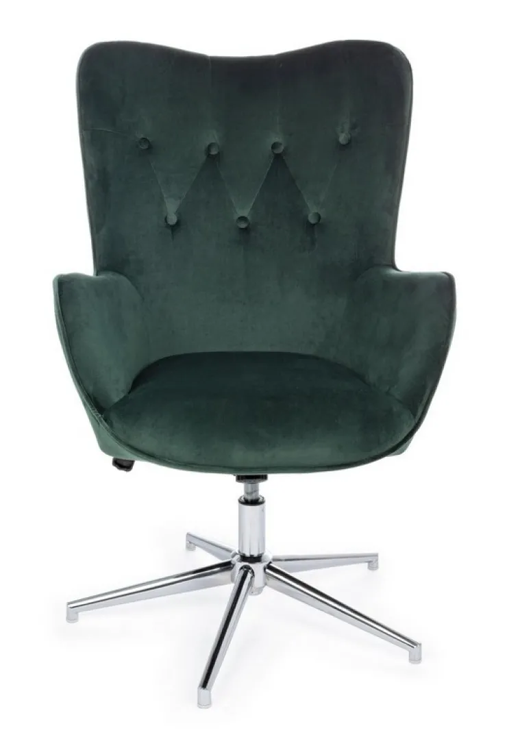 Poltrone E Chaise Longue>Bizzotto POLTRONA IN VELLUTO VERDE - FARIDA