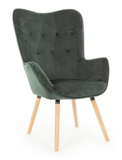 Poltrone E Chaise Longue>Bizzotto POLTRONA IN VELLUTO VERDE BOSCO - JULIET
