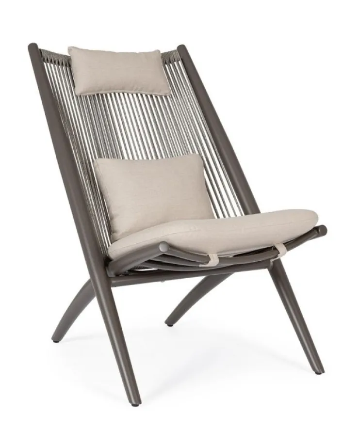 Poltrone>Bizzotto POLTRONA LOUNGE C-C ALOHA COCOA