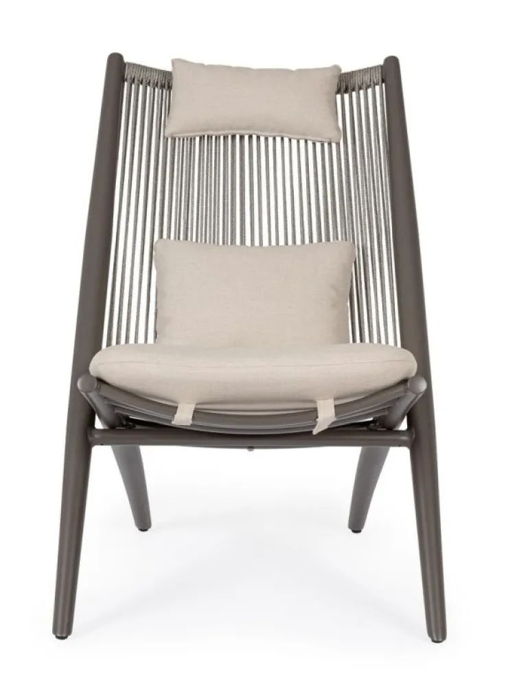 Poltrone>Bizzotto POLTRONA LOUNGE C-C ALOHA COCOA