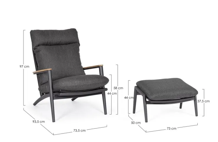Poltrone>Bizzotto POLTRONA LOUNGE C-C C-POG IBISCO AN WG21