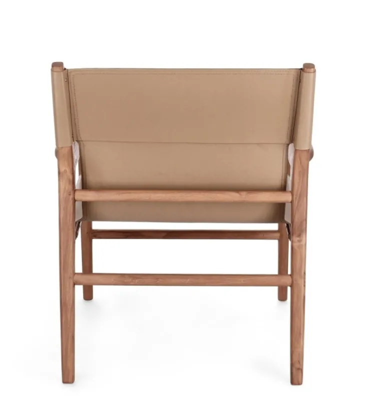 Poltrone E Chaise Longue>Bizzotto POLTRONA LOUNGE IN PELLE TORTORA- CAROLINE