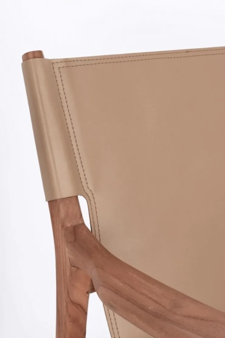 Poltrone E Chaise Longue>Bizzotto POLTRONA LOUNGE IN PELLE TORTORA- CAROLINE
