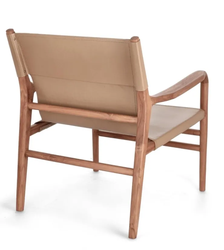 Poltrone E Chaise Longue>Bizzotto POLTRONA LOUNGE IN PELLE TORTORA- CAROLINE