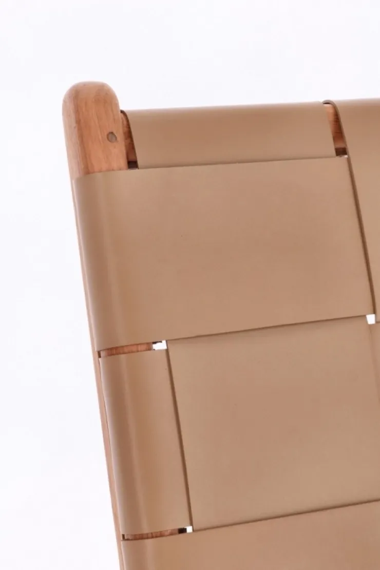 Poltrone E Chaise Longue>Bizzotto POLTRONA LOUNGE IN PELLE TORTORA - JOANNA