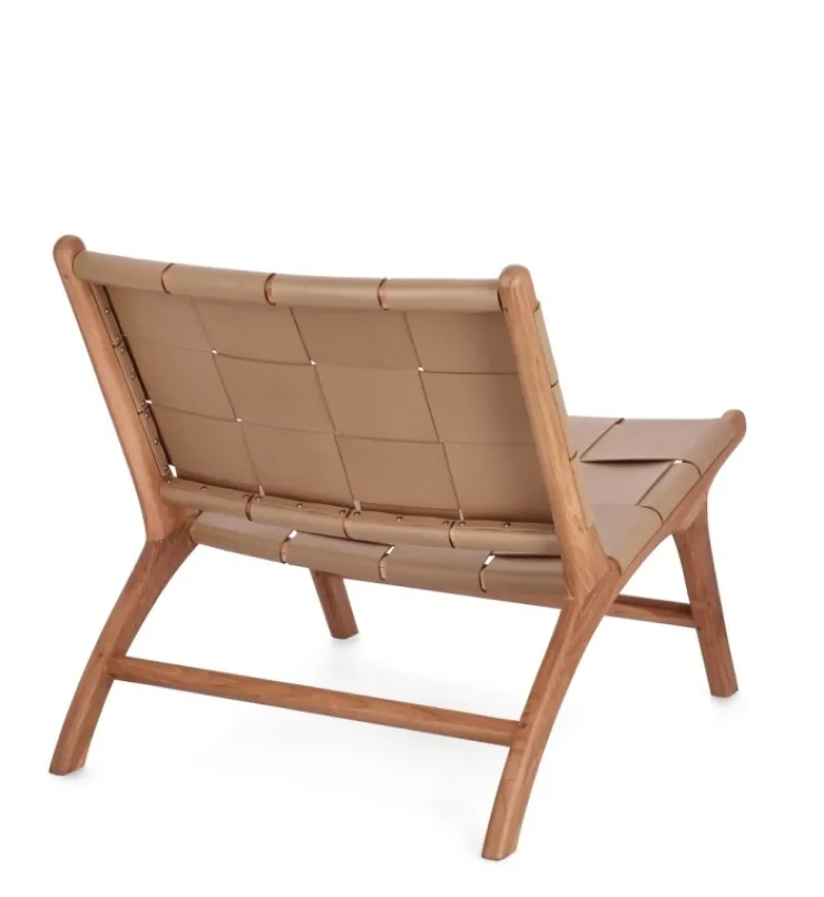 Poltrone E Chaise Longue>Bizzotto POLTRONA LOUNGE IN PELLE TORTORA - JOANNA