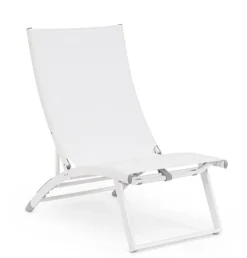 Lettini, Sdraio E Chaise Longue>Bizzotto POLTRONA LOUNGE RECLINABILE BIANCA - TAYLOR