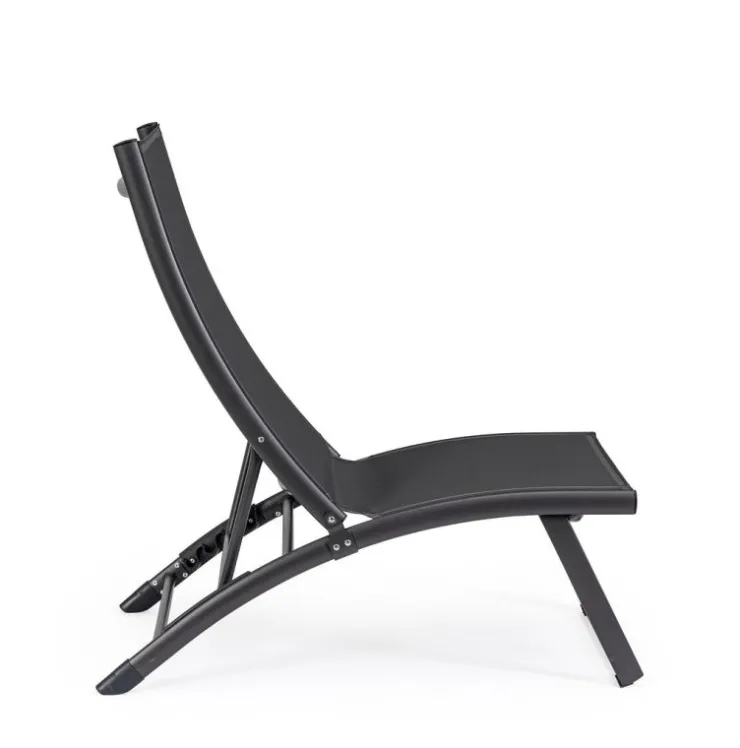 Lettini, Sdraio E Chaise Longue>Bizzotto POLTRONA LOUNGE RECLINABILE GRIGIO SCURO - TAYLOR