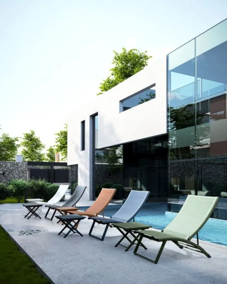 Lettini, Sdraio E Chaise Longue>Bizzotto POLTRONA LOUNGE RECLINABILE GRIGIO SCURO - TAYLOR