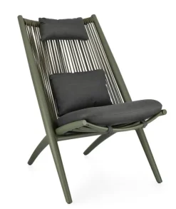 Poltrone>Bizzotto POLTRONA LOUNGE VERDE - ALOHA