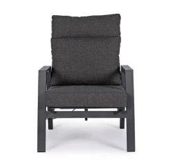 Poltrone>Bizzotto POLTRONA RECLINABILE IN ALLUMINIO ANTRACITE JX55 - KLEDI