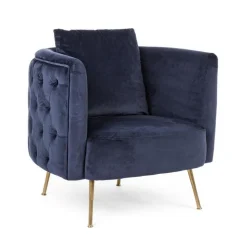 Poltrone E Chaise Longue>Bizzotto POLTRONA SFODERABILE BLU - TENBURY