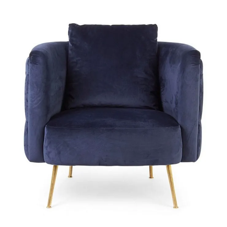 Poltrone E Chaise Longue>Bizzotto POLTRONA SFODERABILE BLU - TENBURY