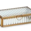 Oggettistica>Bizzotto PORTAGIOIE TEHRI RIGHE TRASP ORO 18x10,5