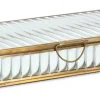 Oggettistica>Bizzotto PORTAGIOIE TEHRI RIGHE TRASP ORO 25X12,5