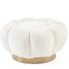 Pouf>Bizzotto POUF EFFETTO BOUCLE' BIANCO - FLOREL