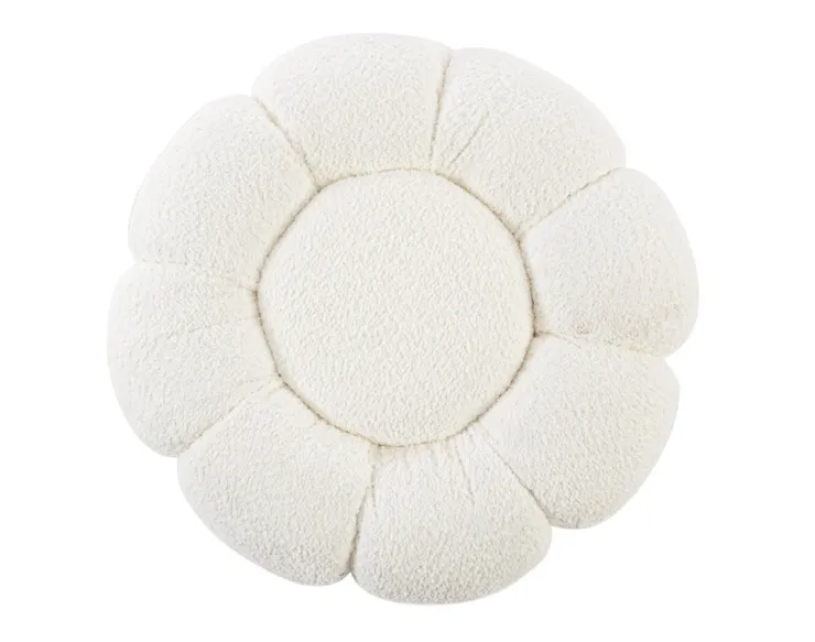 Pouf>Bizzotto POUF EFFETTO BOUCLE' BIANCO - FLOREL