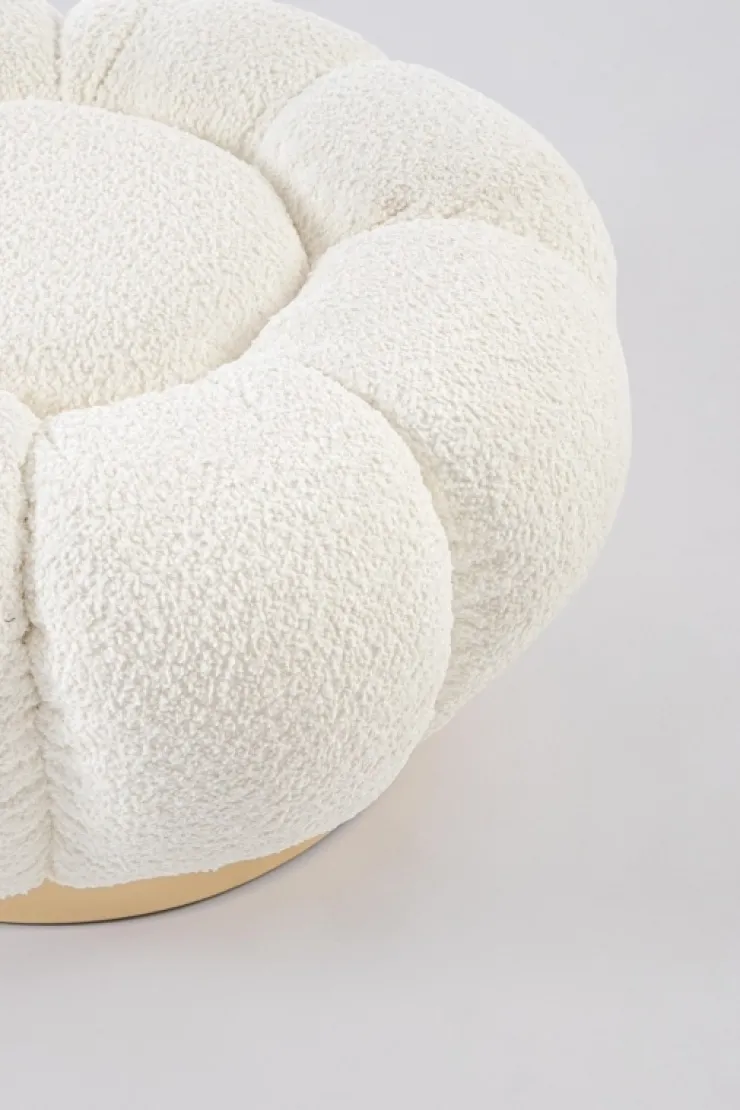 Pouf>Bizzotto POUF EFFETTO BOUCLE' BIANCO - FLOREL
