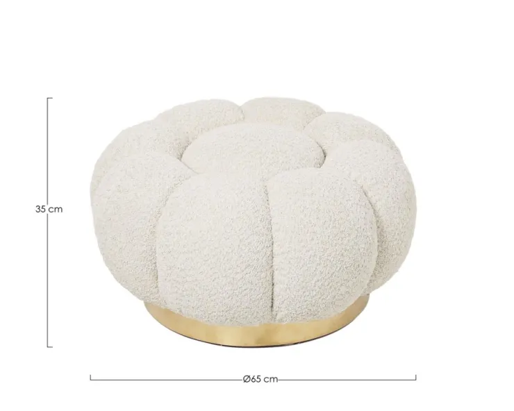 Pouf>Bizzotto POUF EFFETTO BOUCLE' NATURALE - FLOREL