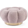 Pouf>Bizzotto POUF EFFETTO BOUCLE' ROSA ANTICO - FLOREL