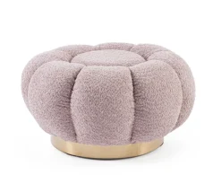 Pouf>Bizzotto POUF EFFETTO BOUCLE' ROSA ANTICO - FLOREL
