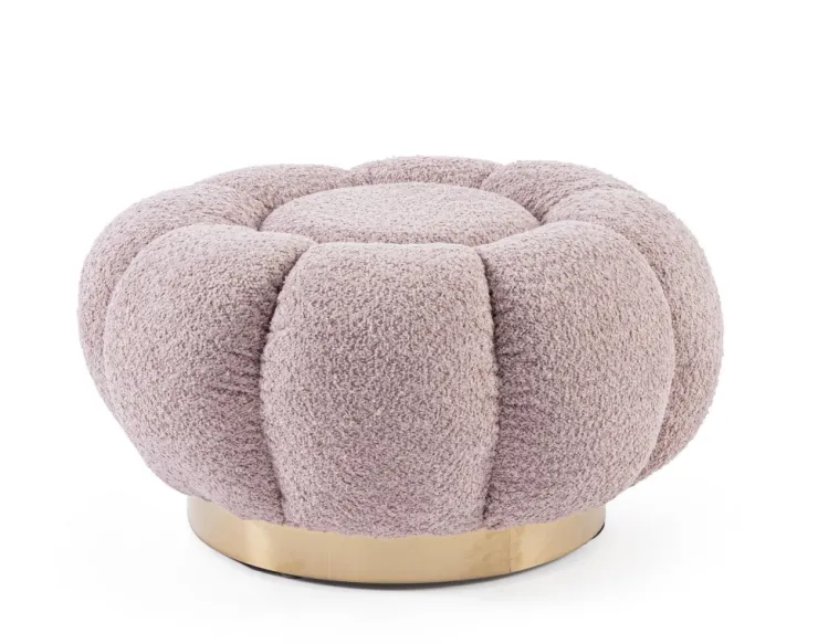 Pouf>Bizzotto POUF EFFETTO BOUCLE' ROSA ANTICO - FLOREL